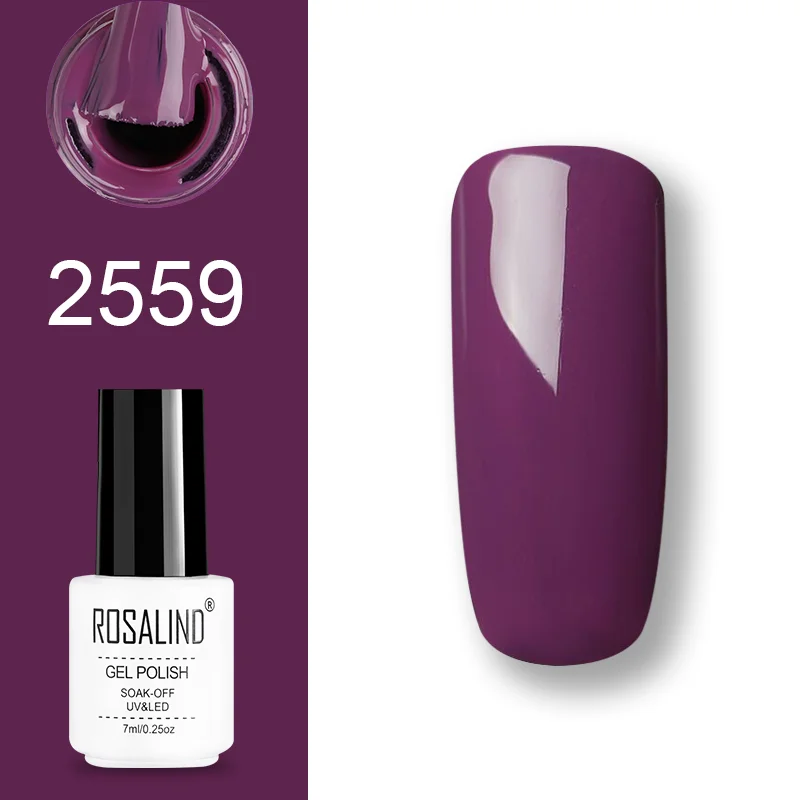 ROSALIND набор гель-лаков UV Vernis полуперманентный праймер верхнее покрытие 7 мл полигель-лак для маникюра - Цвет: GN17-ROSALIND