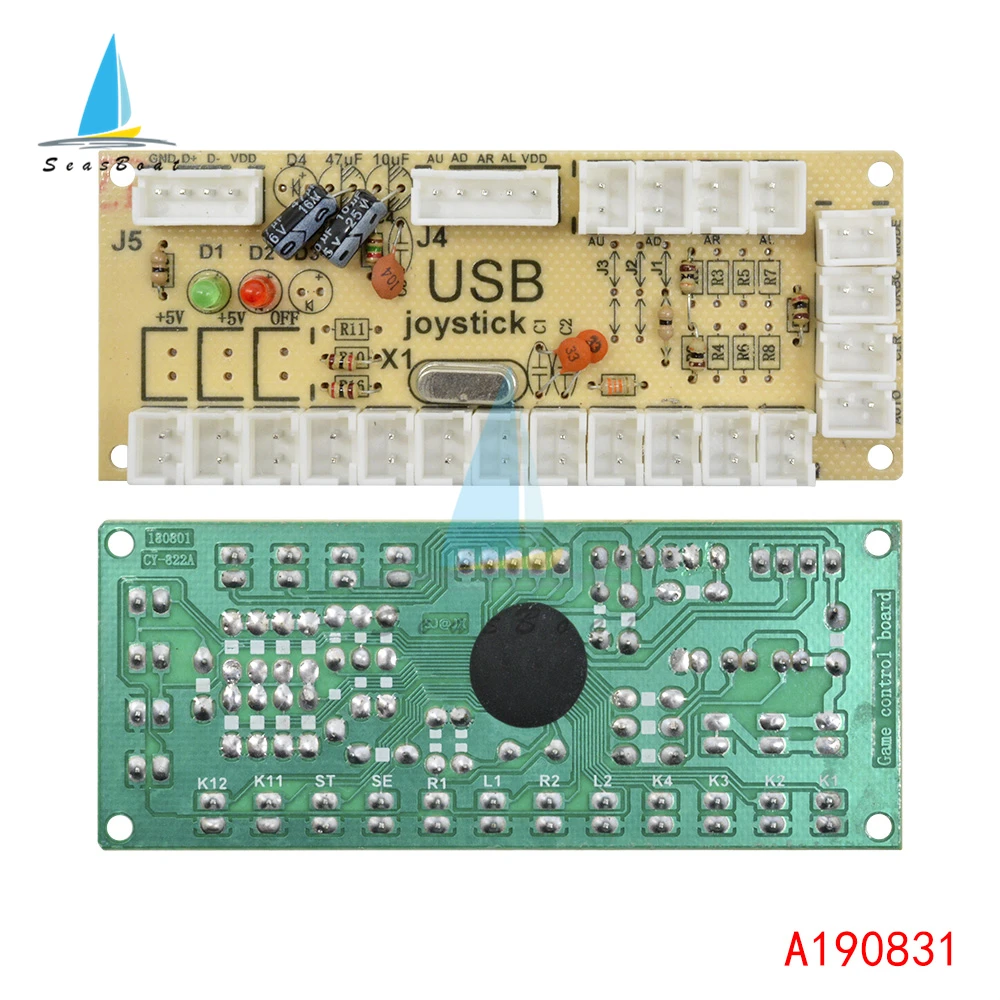 USB кодировщик для ПК с нулевой задержкой джойстик 5 контактного джойстика кабелем