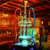 DEJAYA Gatling Hookah Acrylic Narguile Complete Shisha Pipe Set Chicha Cachimba 4 Hoses LED Light Nightclub Party Accessories 2