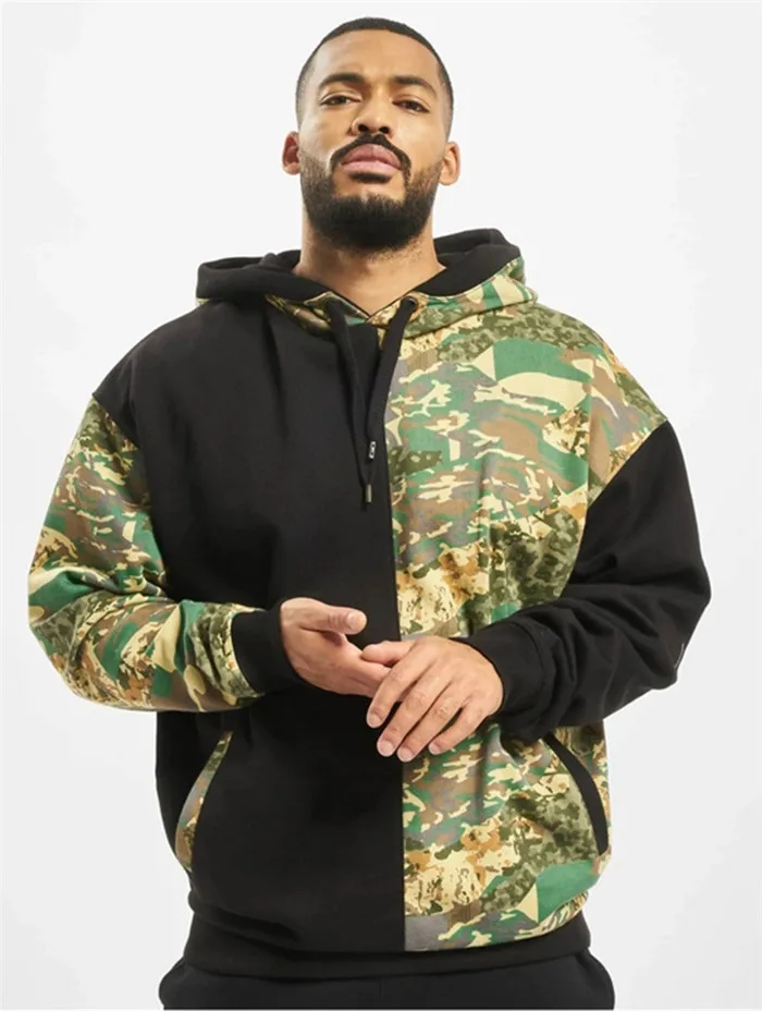 

Mens Sports Designer Solid Color Hoodies Long Sleeve Pullover Autumn Homme Clothing Camouflage Print Casaual Apparel