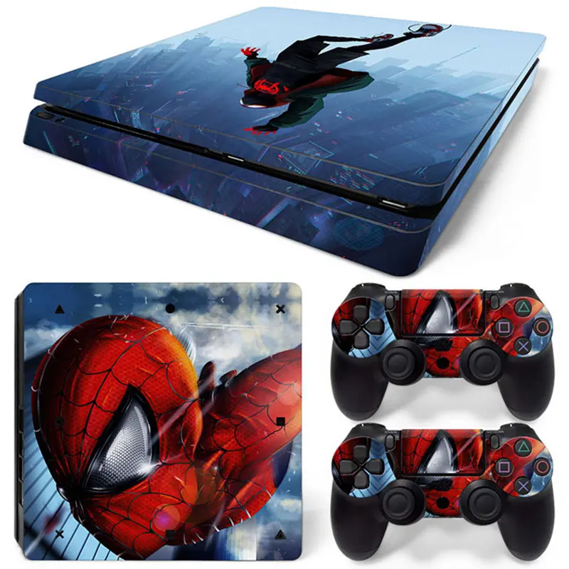 Marvel Spiderman Venom Vinyl Skin Sticker for PS4 Slim Console and 2 Controllers Decal Cover Game Accessories 