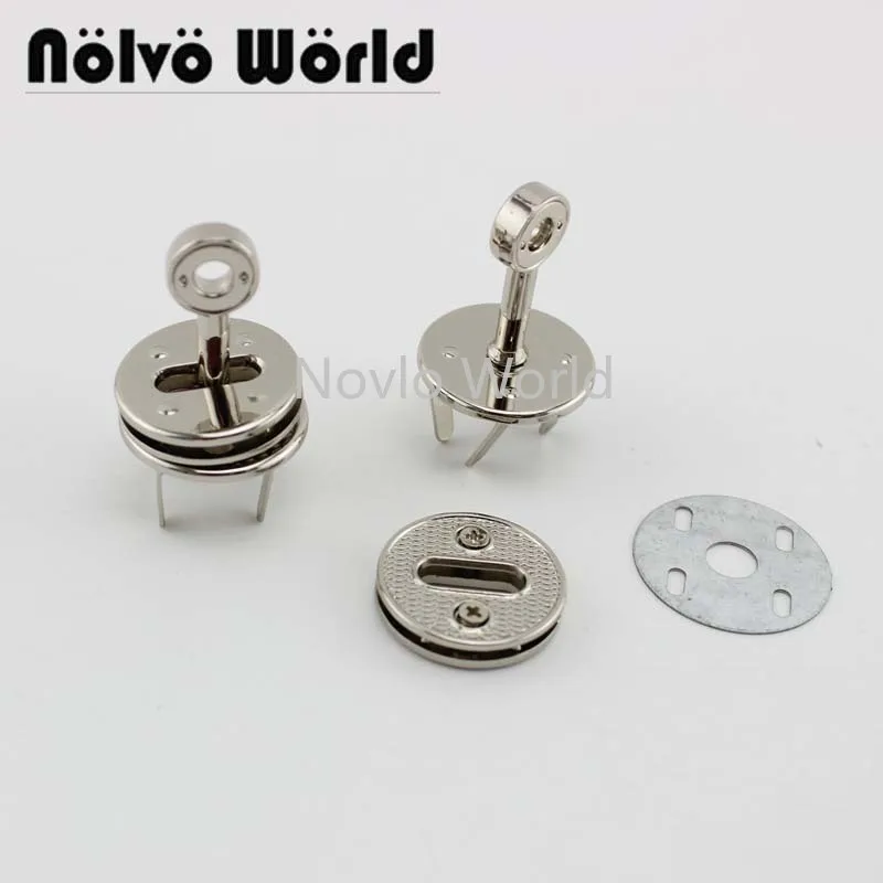 

Wholesale 500pcs, Round screw lock metal lock with eyelets for diy leather craft clothes handbag alloy lock hardware