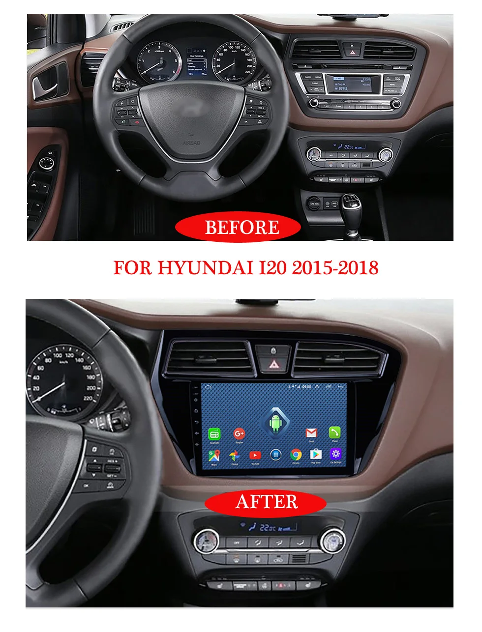 Best 4G Lte All Netcom 9 inch Android 8.0 CAR gps Navigation Radio For Hyundai i20 2015-2018 Car DVD Player 2
