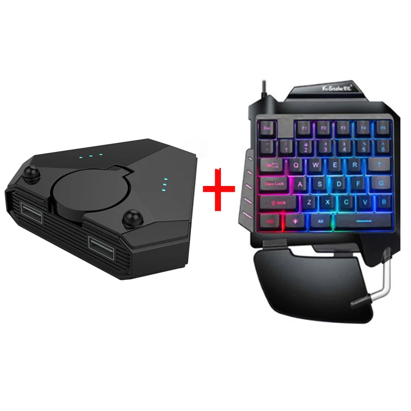 Keyboard Mouse Converter Set PUBG Game Controller Gaming Mouse One-Handed Keyboard Adapter PUBG Gamepad For IOS/Android 