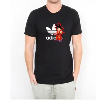 

SONGOKU KID ADIDA FAMOUS BRAND FUNNY graphic tee men black t-shirt Cartoon t shirt men Unisex New Fashion tshirt free shipping