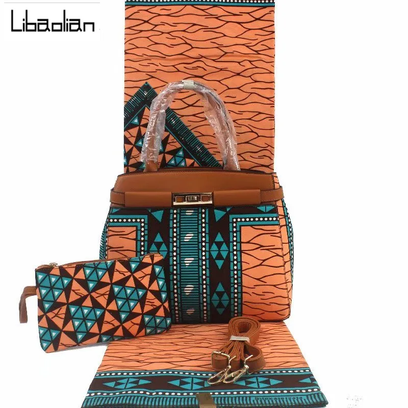 Горячая Распродажа кошельки и сумки модные сумки женские сумки Африканский настоящий голландский восковой мешок набор Анкара восковая печать ткань F912-17