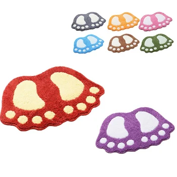 

Hot Selling Footprint Floor Carpet For Bathroom Mat,Anti-skid Mats,banyo Paspas Takimlari,Rugs For Bath Room,Mat In The Toilet