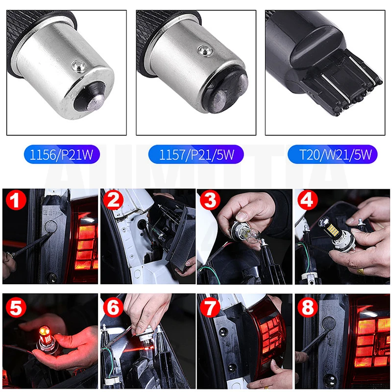 BA15S P21W светодиодный 1156 T20 W21/5 Вт P21/5 Вт 7443 W21W 7440 Bay15d Автомобильный светодиодный лампы Авто указатель поворота DRL обратного светильник