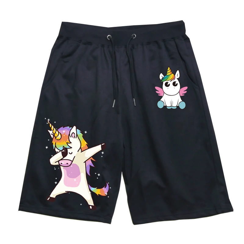 Единорог Dab хлопок спортивные короткие штаны новые студенческие спортивные шорты для бега фитнес до колена брюки высокого качества штаны для спортзала