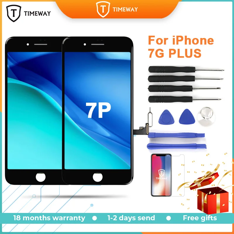 ЖК-дисплей TIMEWAY OEM для iPhone 7 Plus 8 сменный сенсорный экран 7/7 P/8/8 p без битых пикселей +