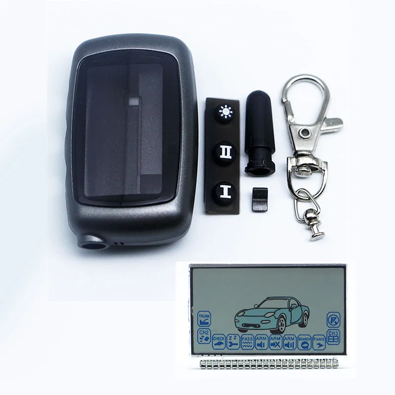 

A6 LCD display Screen+case for Russian Version Car Alarm System Twage Starline A6 lcd remote controller Keychain Key Fob Chain