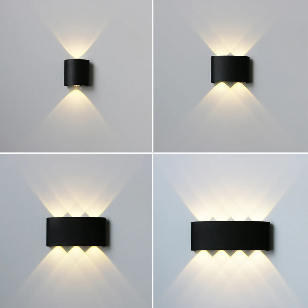 Outdoor Waterproof Wall Lamps LED Up Down Light White Black Aluminum Wall Light Waterproof IP65 Indoor Exterior Sconce Lamp wall light,led wall lamp,led light