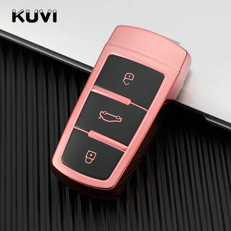 Car Key Case Full Cover For Volkswagen Vw Cc Passat B6 B7 Maogotan R36b5b7l Start System Styling Tpu - - Racext™️ - - Racext 37