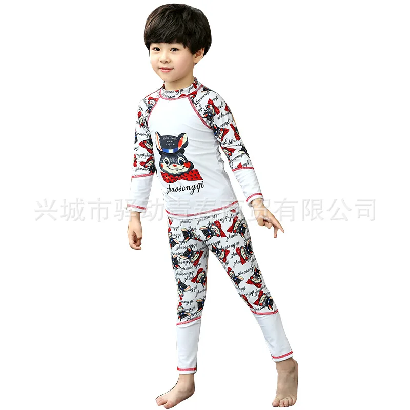 

2018 New Style KID'S Swimwear Boy Split Type Long Sleeve Trousers Diving Suit Sun-resistant CHILDREN'S Swimsuit