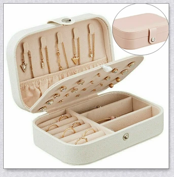 

Women Jewelry Box Organizer Display Portable Travel Accessories Case Earring Necklace Ring Storage Boxes