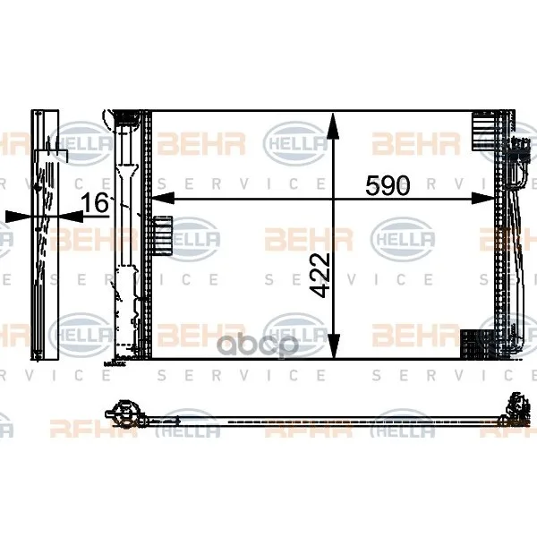 Конденсатор, Кондиционер HELLA арт. 8FC351301-321