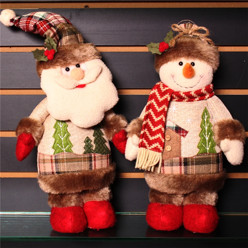 

44cm Christmas Decoration Santa Claus Snowman Dolls christmas tree decorations christmas gift natale Figurines enfeite de natal