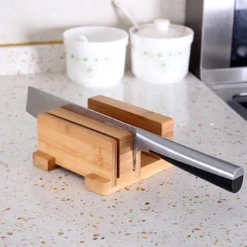 

Hot Sale 3-Slot Kitchen Knife Rack Holder Natural Bamboo Storage Rack Cutting Board Holder Kitchen Organizer Tools