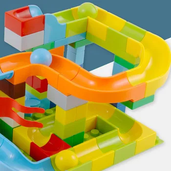 

Children's particle ball slide block assembly track baby puzzle boy girl intelligence development puzzle toy 2019 hot seller