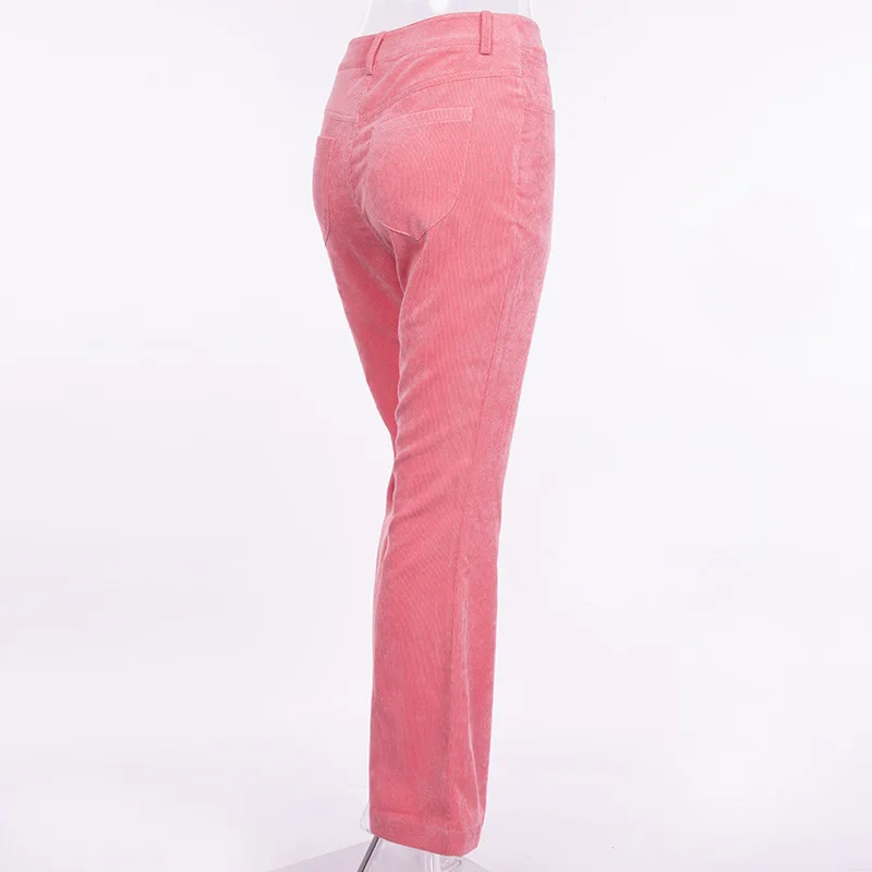 Bella Philosophy женские осенние однотонные штаны с высокой талией, широкие брюки, женские вельветовые леггинсы, винтажные штаны