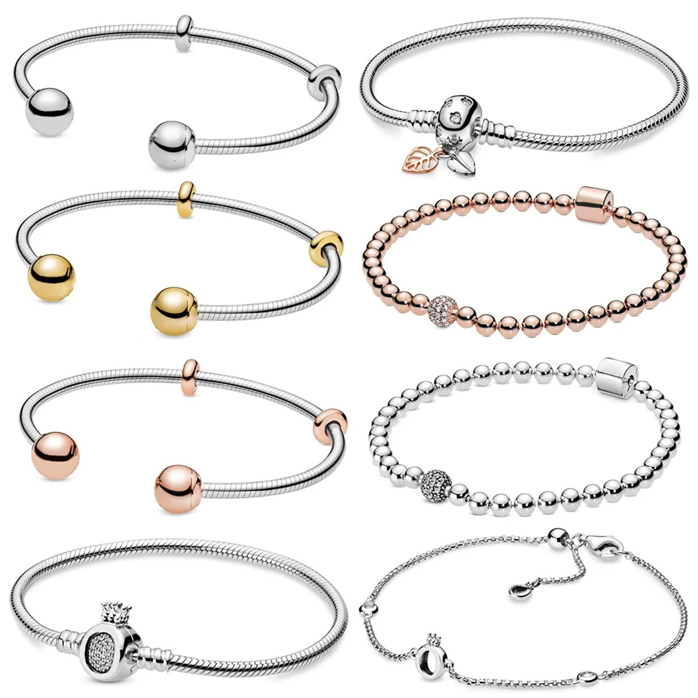 

sterling silver (pre-sales autumn) moments of current snake style opened accounts bracelet ~paving Crown leaves the bracelet