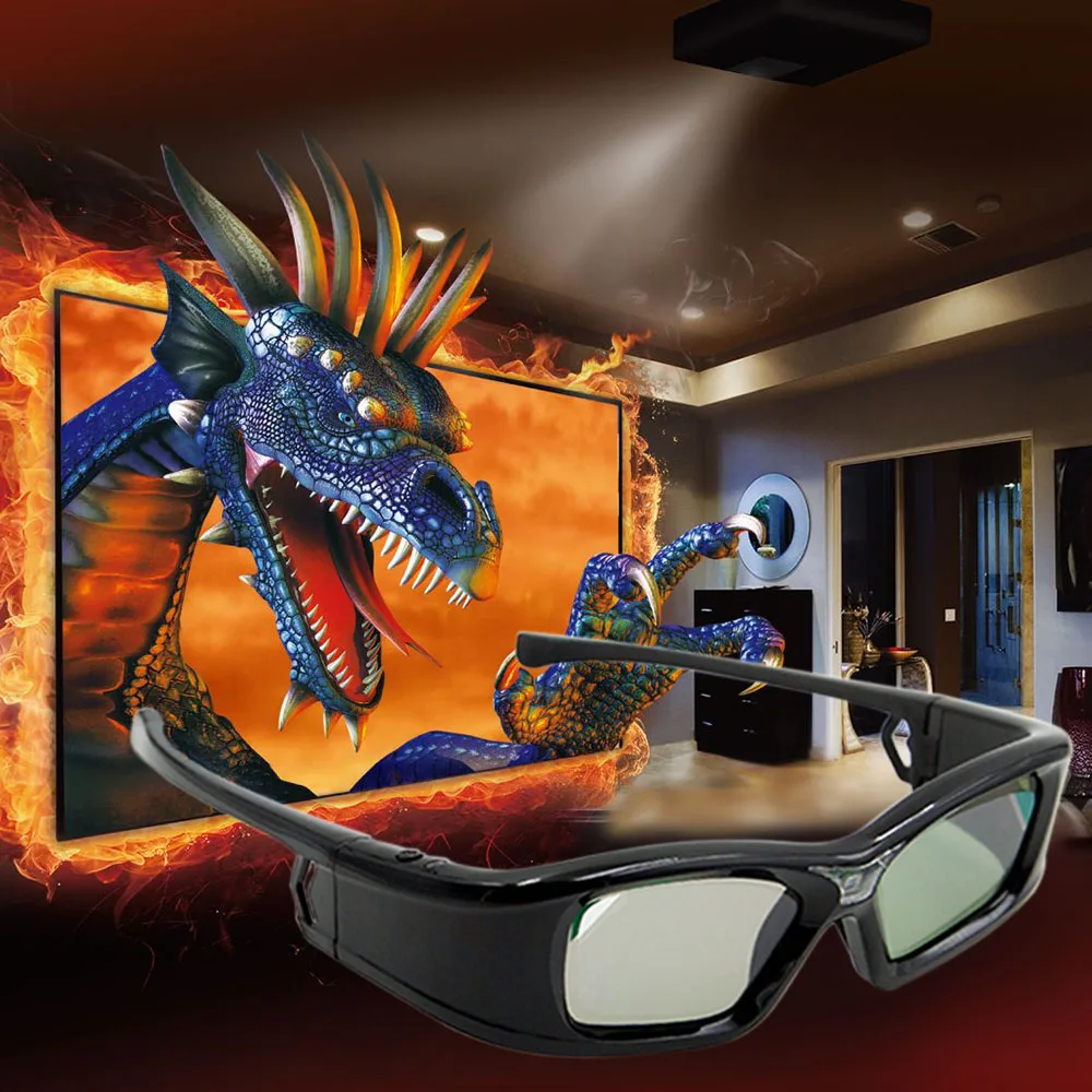 GL410 3D очки для проектор высокого разрешения для активного отдыха DLP соединение очки для Optama acer BenQ ViewSonic Sharp Dell очки-проектор
