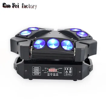 

LED 9x10W LED Spider Licht RGBW 16/48CH DMX Podium Verlichting Dj LED spider Moving Head Beam Lights