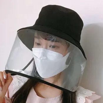 

2020 Protective Caps Women Men Bucket Hats Anti-fog/saliva Fisherman's Hat Unisex Outdoor Cap Sunhats Boonie Caps Hats Fast Ship