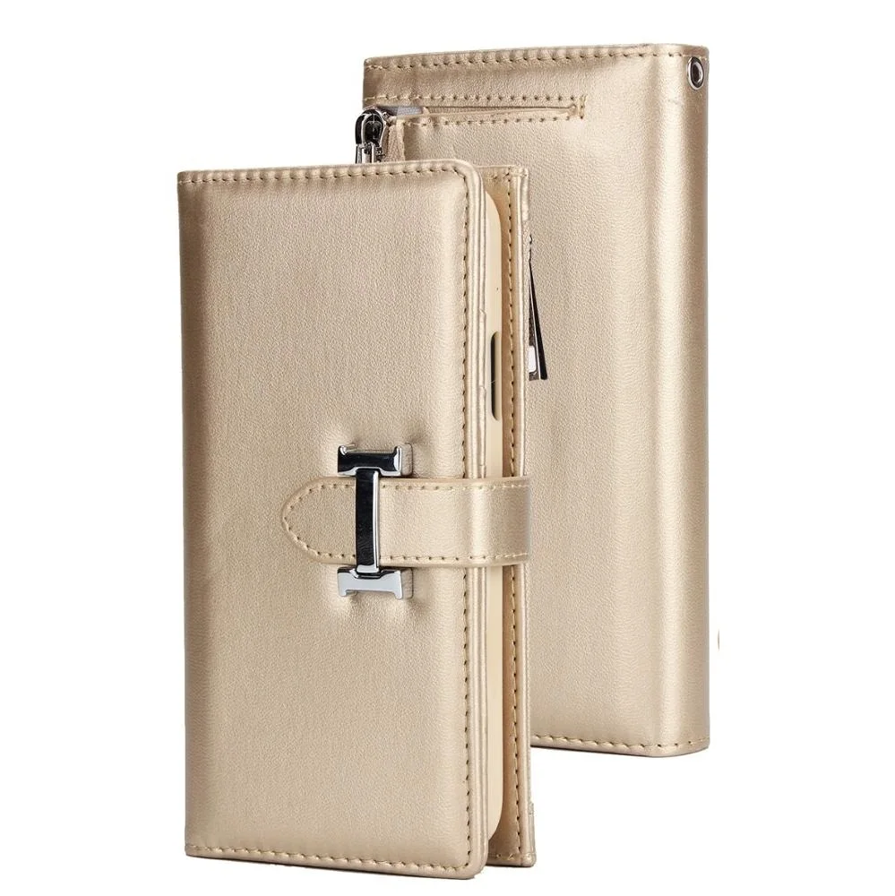 

Luxury PU Leather Case Zipper Pocket for iPhone 6 6s 7 8 Plus Soft Wallet Case for iPhone X XS Max XR With Card Holder Bags
