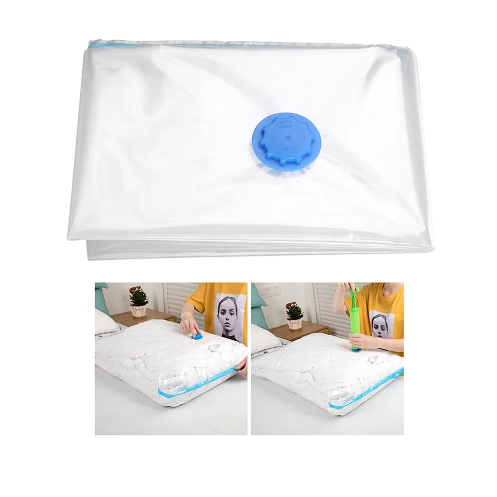 Vacuum Storage Bags Space Saver Anti Pest Clothes Quilts Foldable Bag Organizer Room Case Pouch Container 50x70cm | Дом и сад