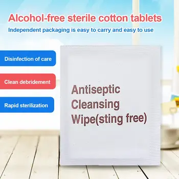 

Hot 100Pcs Disposable Alcohol-free Non-irritating Disinfecting Cleansing Wet Wipes