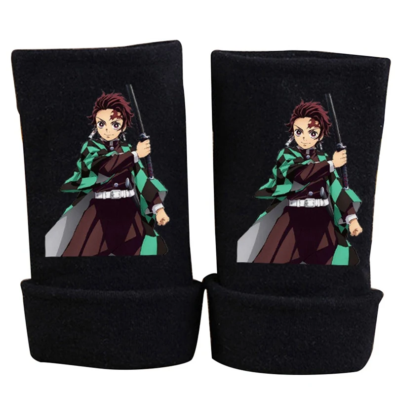 Демон убийца Kimetsu без Yaiba Hashibira Inosuke вязаные перчатки без пальцев Варежки