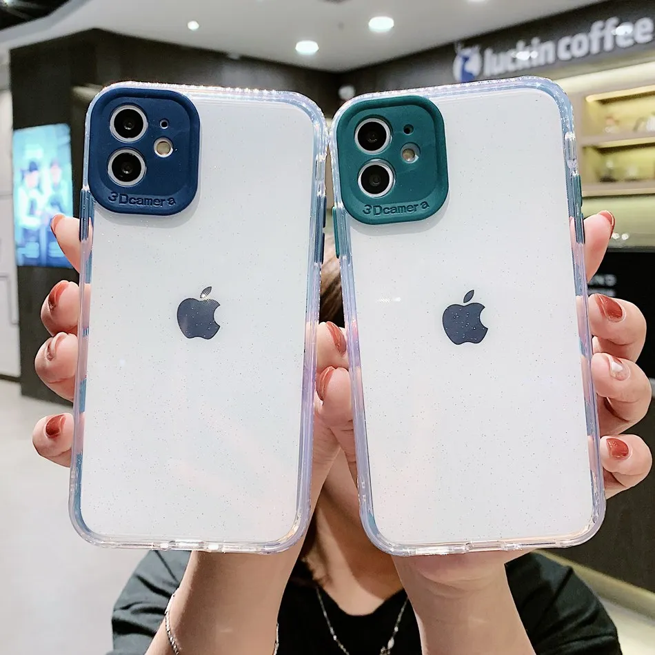 3D зеркальный чехол для камеры iPhone 11 Pro Max силиконовый Блестящий Прозрачный SE 2020 XR XS