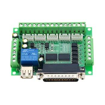 

1PCS Green MACH3 Engraving Machine 5 Axis CNC Breakout Board With Optical Coupler For Stepper Motor Drive Controller