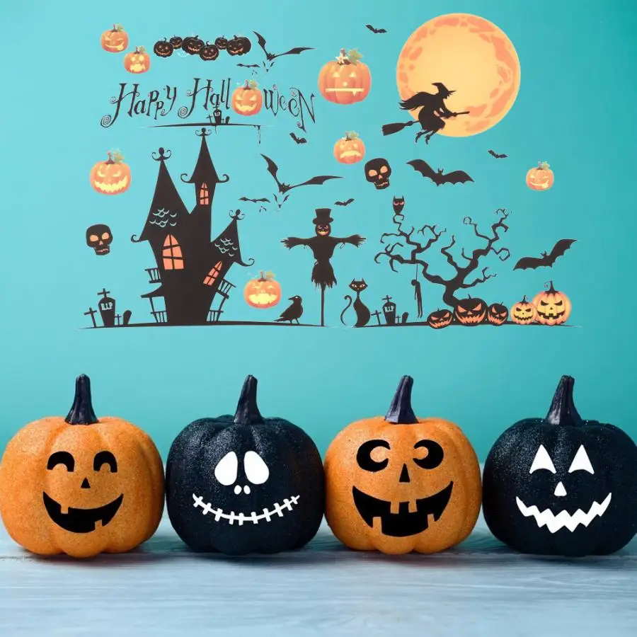 Наклейка на Хэллоуин настенная наклейка съемное украшение для окна