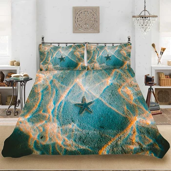 

Seabed landscape Comefortable King-Full Size Bedding set Bedclothes Include Duvet Cover Pillowcase Print Home Textile Bed Linens