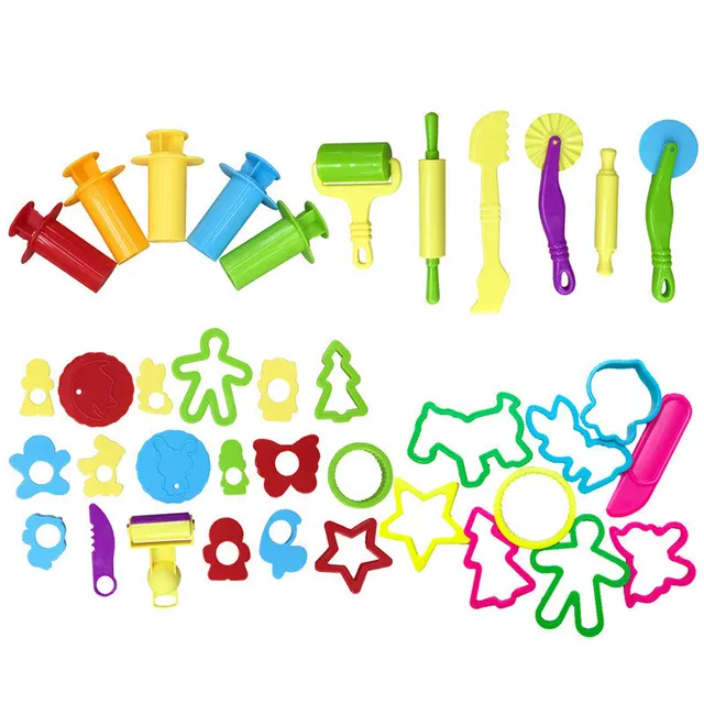 2021 DIY Slimes Play Dough Tools Accessories Plasticine Modeling Soft Clay Kits Sets Cutters Moulds Educational toy for children 3