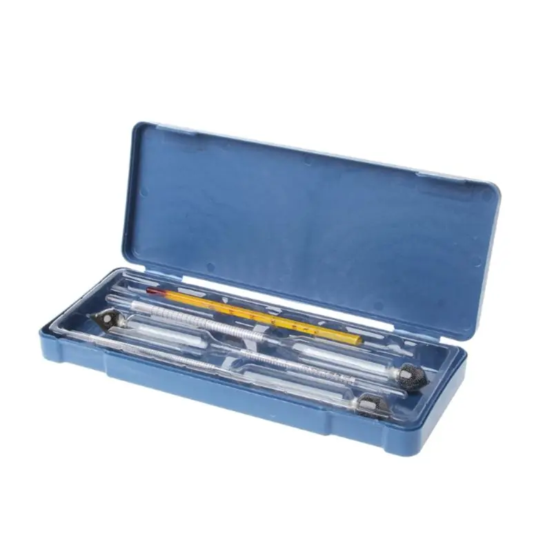 Hydrometer Tester Vintage measuring bottle plastic box Set Tools Alcoholmeter Alcohol Meter Wine Concentration Meter Thermometer wine alcohol meter
