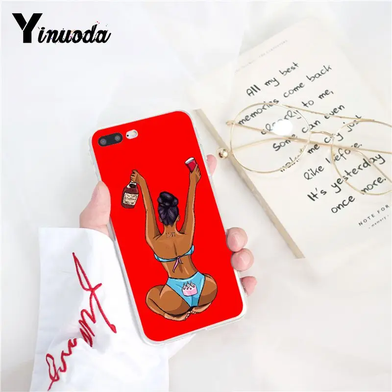 Funny Black Head Girl Make Money Not Friends Women Candy Red