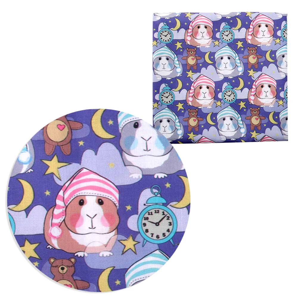 

David accessories 50*140cm Guinea Pig Printed Polyester Cotton Fabric Patchwork for Sewing Dress Cloth Making Puppet DIY,c10385
