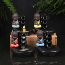 Incenso Queimador бамбуковый маленький монах курильница предметы мебели имеет значительно разворот хороший чай поднос настольные аксессуары