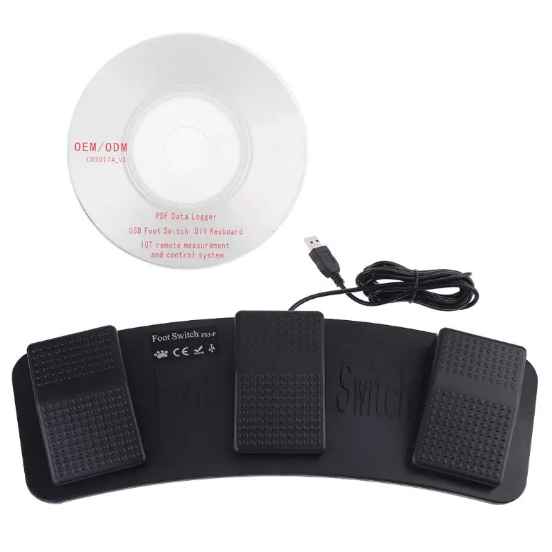 

FS3-P USB Foot Pedal Control Switch Keyboard Mouse For Computer PC Games Testing