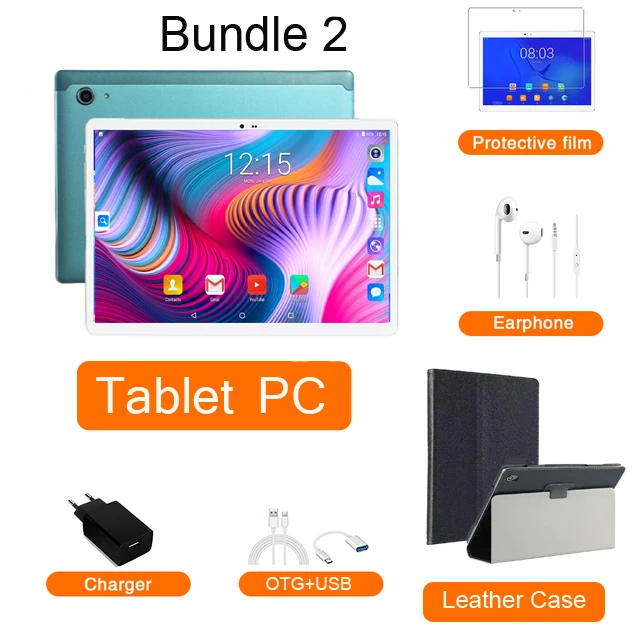 best budget tablet Global Version Dual SIM 4G LTE Network Android 10.0 Tablet 10.1 inch 1920*1200 IPS 8+128GB GPS Gaming Office PAD Tablets P60L cheap android tablet Tablets