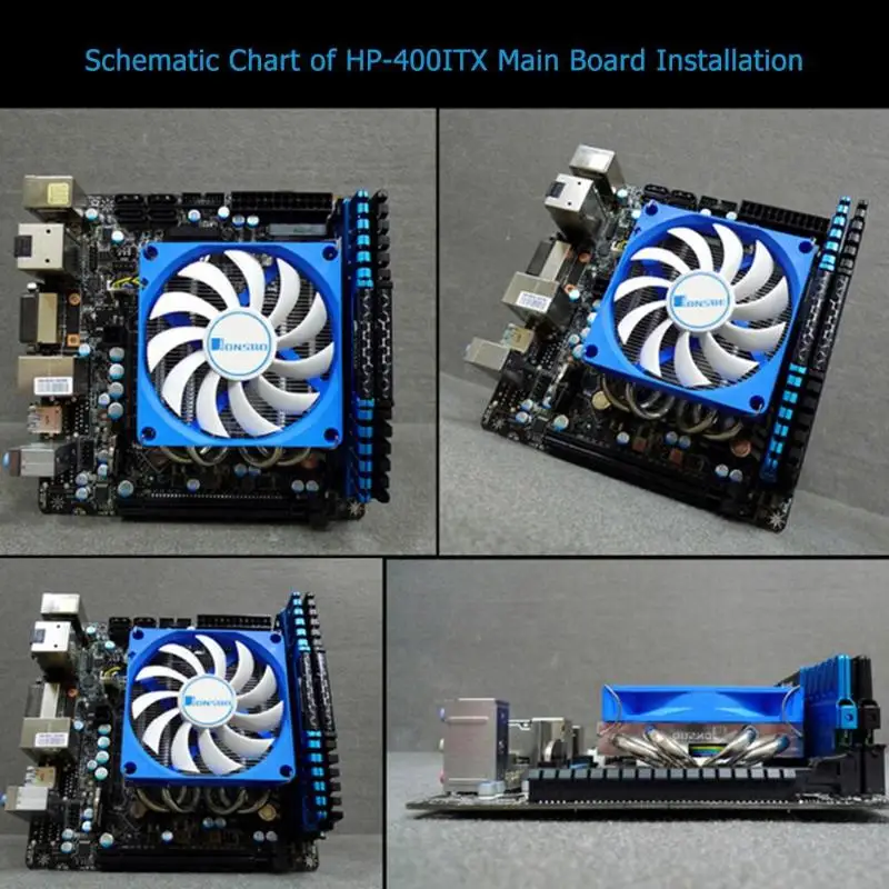 Jonsbo hp-400 cpu охлаждающий вентилятор HTPC корпус все-в-одном ПК 4 тепловые трубы компьютерный радиатор