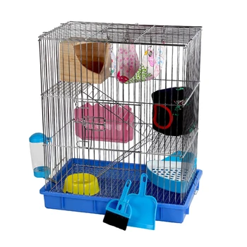 

Creative Comfortable Small Pet Cage Chinchilla Squirrel Hedgehog Cage Dedicated Home Villa Layer Plating Stainless Steel Cage