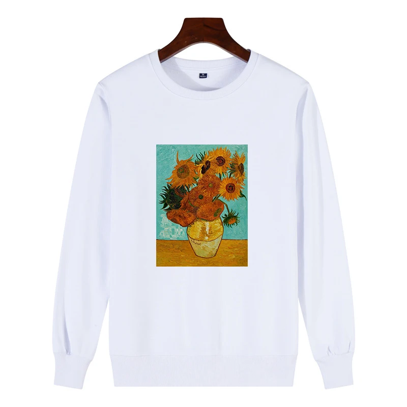 

Kpop Fashion Hoodies Van Gogh Art Oil Paint Harajuku Michelangelo Ulzzang Vintage Long Sleeve Hoody Ladies Oversized Sweatshirt