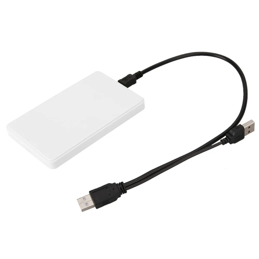 Корпус для жесткого диска Внешний USB 2,0 для жесткого диска Sata 2," дюймовый адаптер для жесткого диска корпус для ПК компьютер Ноутбук - Цвет: Белый