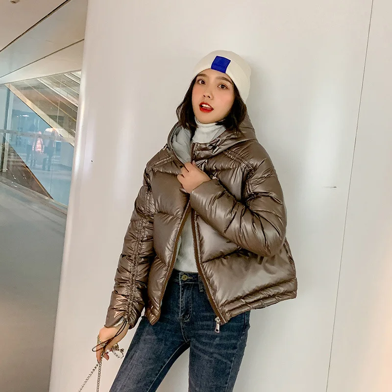 

Photo Shoot 19 Autumn And Winter Down Jacket Women's Korean-style Short Loose-Fit BF Students Cotton-padded Clothes down Coat IN