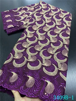 

NIAI Tissu African Dry Lace Fabric 2020 High Quality African Swiss 100% Cotton Lace Fabric For Dress XY3409B-1