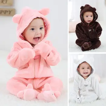 

Baby Overalls For Baby Girls Costume 2019 Winter Autumn Newborn Clothes Baby Wool Rompers For Baby Boys Jumpsuit Infant Clothing